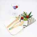 Food Grade Reusable Bamboo Fork Knife Spoon Cutlery Set For Travel Fast Food Eating